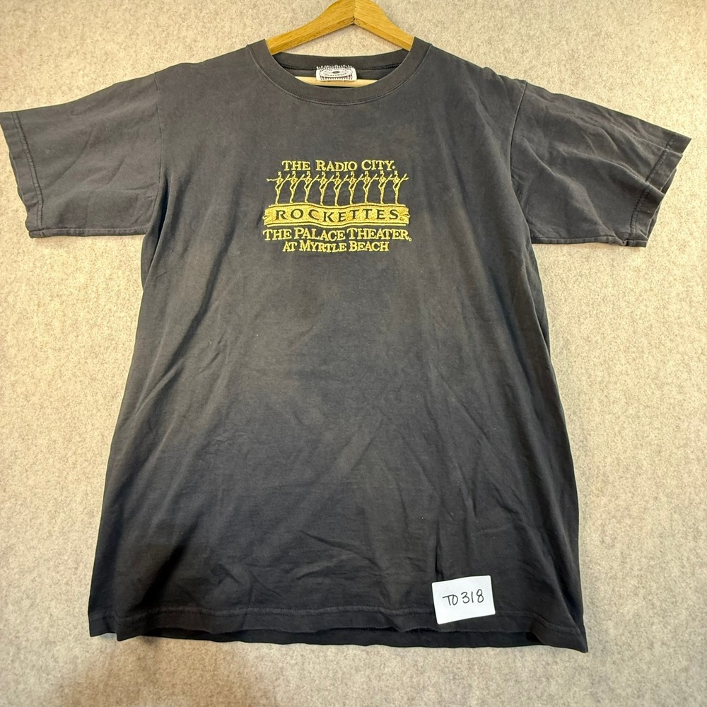 Vintage Radio City Rockettes Palace Theater Myrtle Beach T-Shirt Black Large